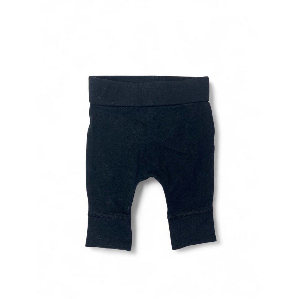 Newborn Black Cuffed Leggings - Woolworths