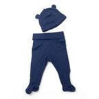 US 2-4M Mid Blue Organic Cotton Leggings & Beanie - H&M