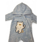 0-3M Light Blue Fleece Bear Snap Onesie - Ackermans