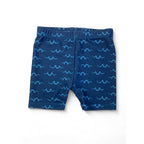 6-12M Navy Blue Wavy Swim Shorts - Jolly Tots