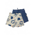 3-6M Cornflower Blue & Cream Shorts - Woolworths