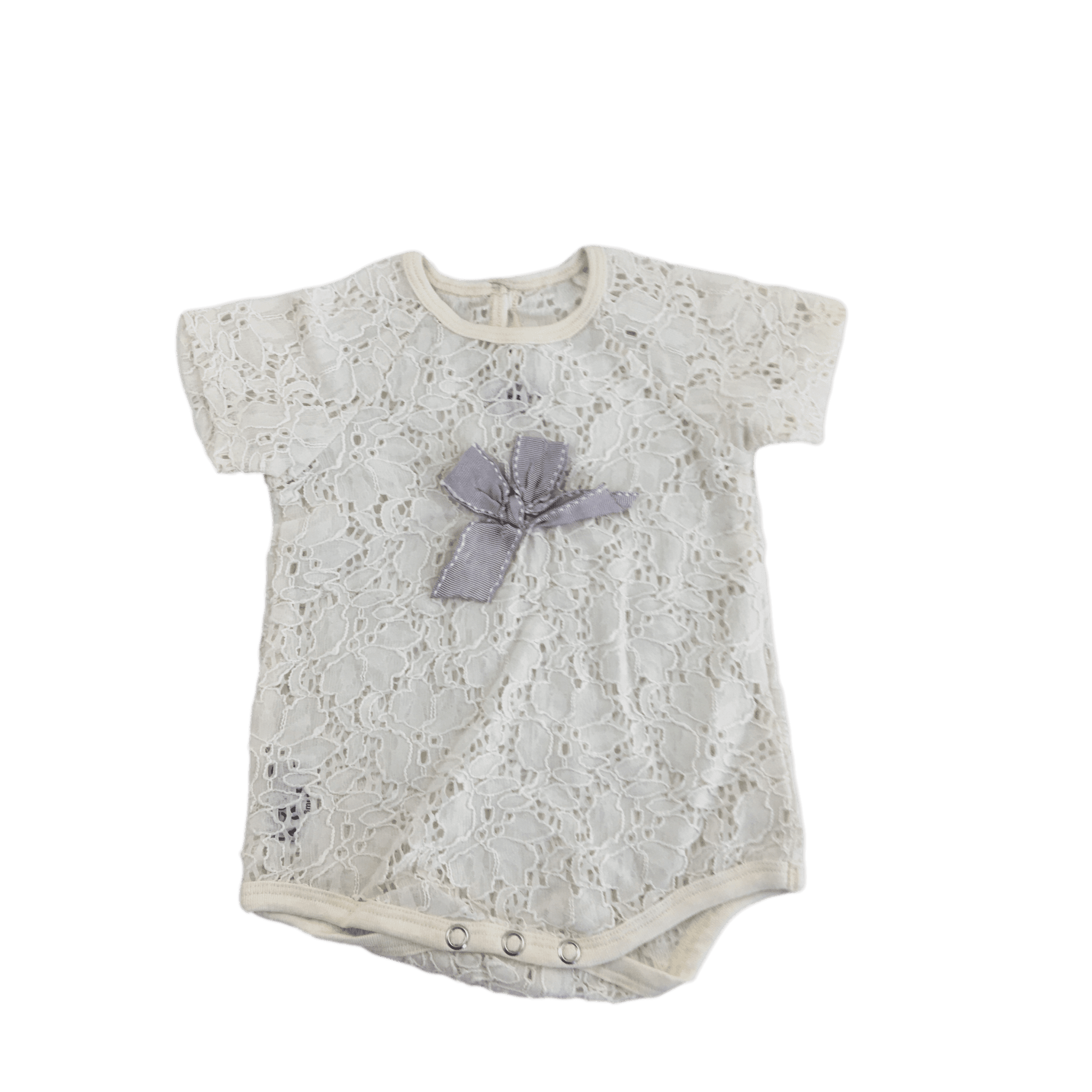 3-6M Cream Lace Bodysuit - Keedo