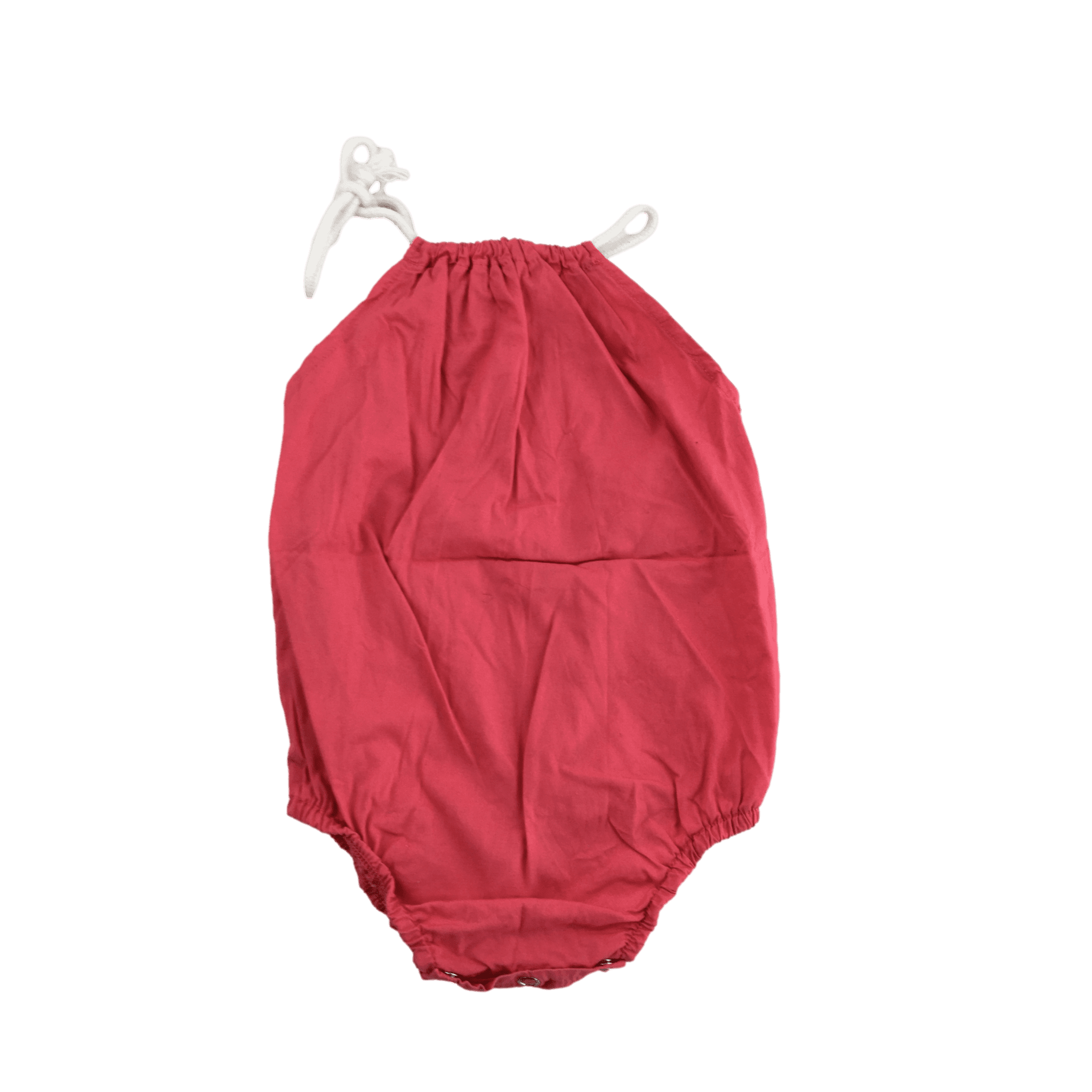 3-6M Pink Tied Strappy Romper - Blu Belle