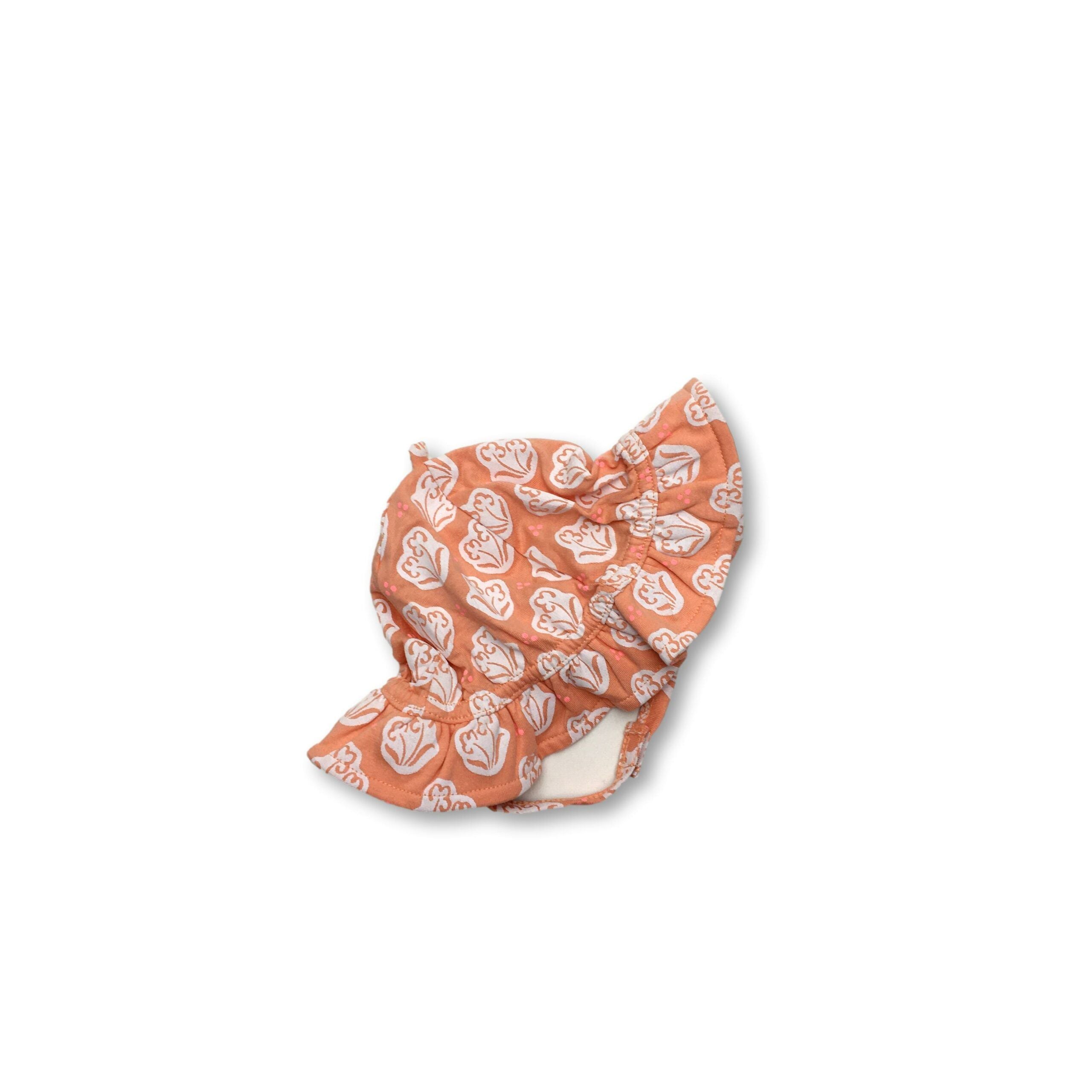 6-12M Coral & White Floral Sun Hat - Woolworths