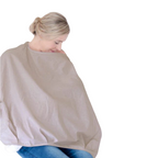 One Size - Beige Melange Apron Nursing Cover - Baby Sense