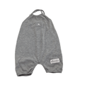3-6M Grey Strappy Cotton Romper - The London Laundry