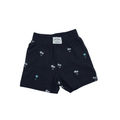 0-3M Navy Blue Palm Tree Print Cotton Shorts - Earthchild