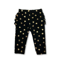 3-6M Black & Gold Heart Ruffle Detail Leggings - Cat & Jack