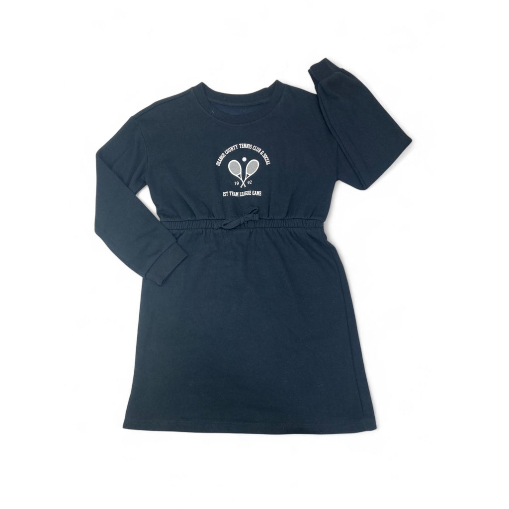 10Y Black Sweater Easy Waist Tennis Dress - (& US)