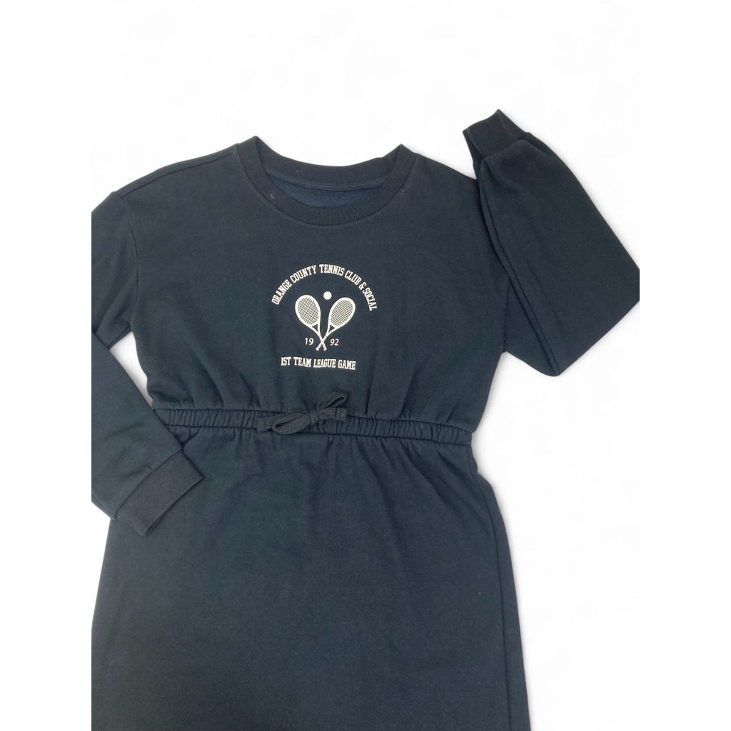 10Y Black Sweater Easy Waist Tennis Dress - (& US)