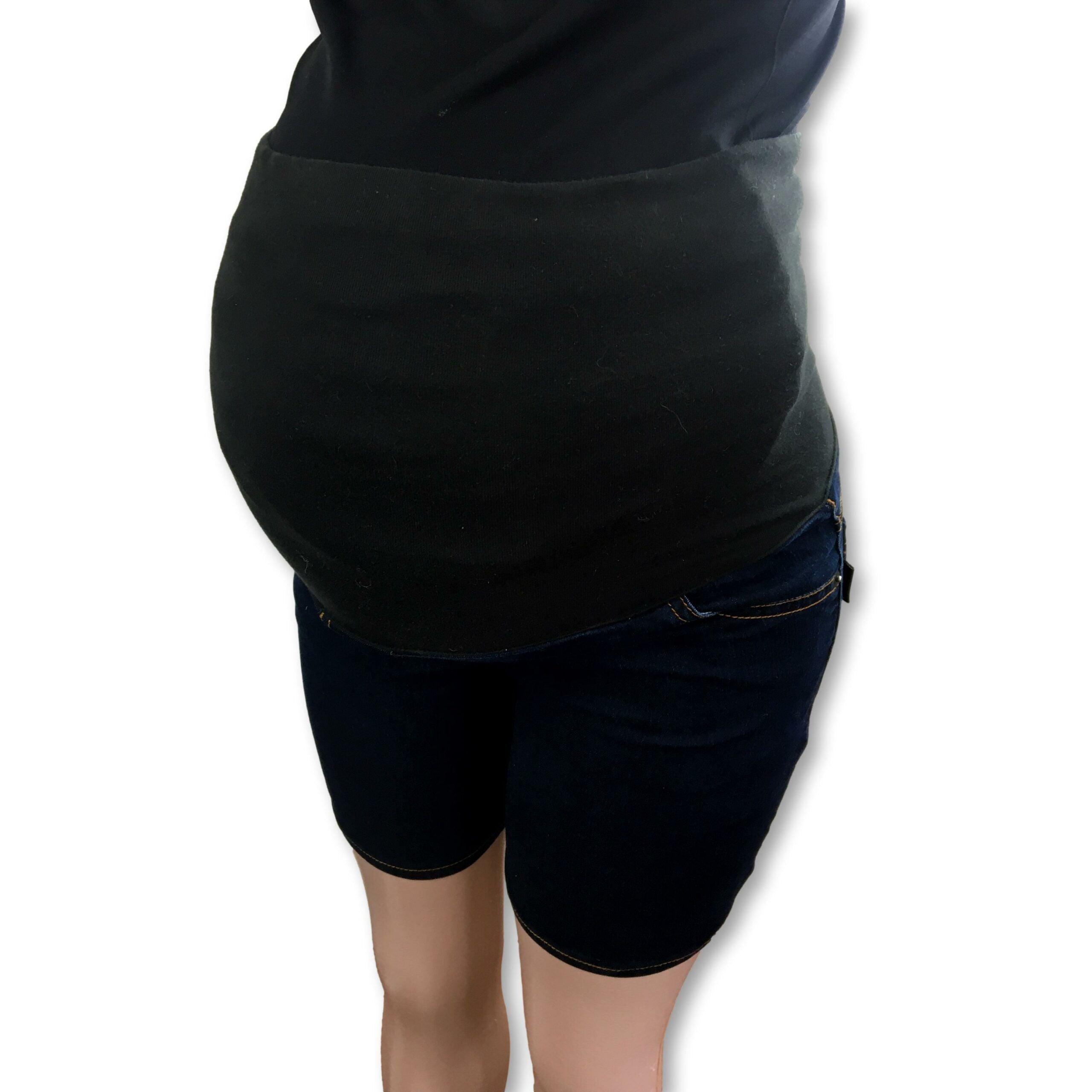 Size 32 - Blue Denim Maternity Shorts - Cherry Melon
