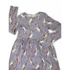 UK 8-10Y Lilac Unicorn Long Sleeve T Shirt Dress - H&M