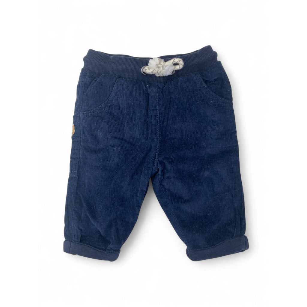 1-3M Navy Blue Lined Corduroy Pants - Woolworths