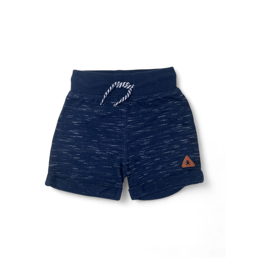 1-3M Navy Blue Melange Shorts - Woolworths