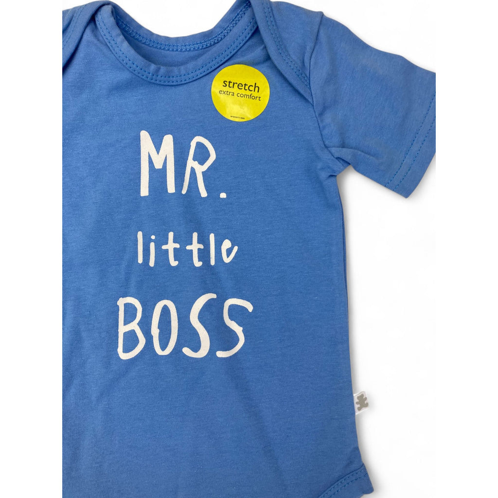 3-6M Light Blue & White Bodysuit - Woolworths