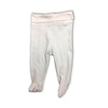 US 1-2M White & Pink Dotted Footed Leggings - H&M