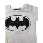 3-6M White Half Tie Batman Top - Real