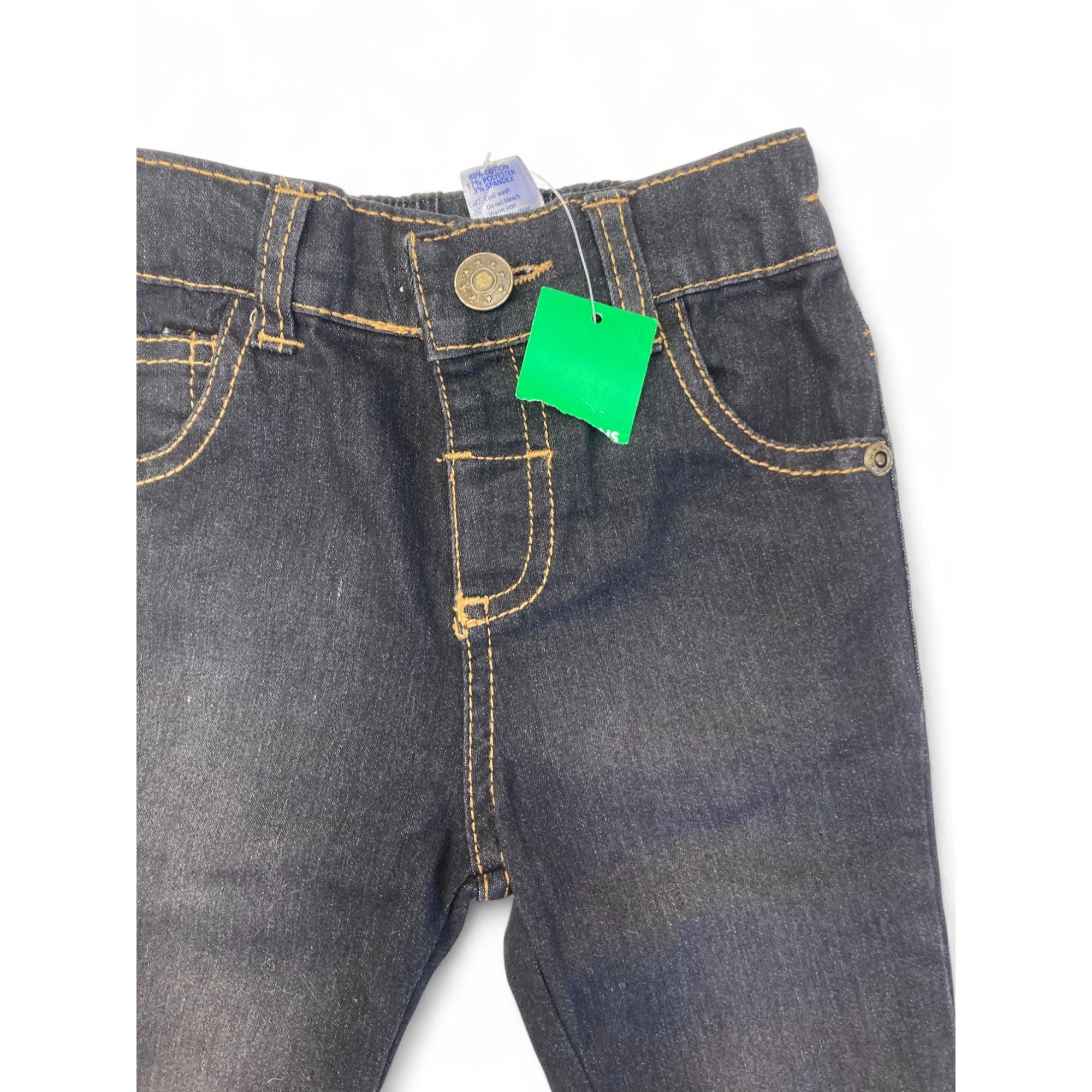 3-6M Black Stonewash Denim Jeans - Ackermans
