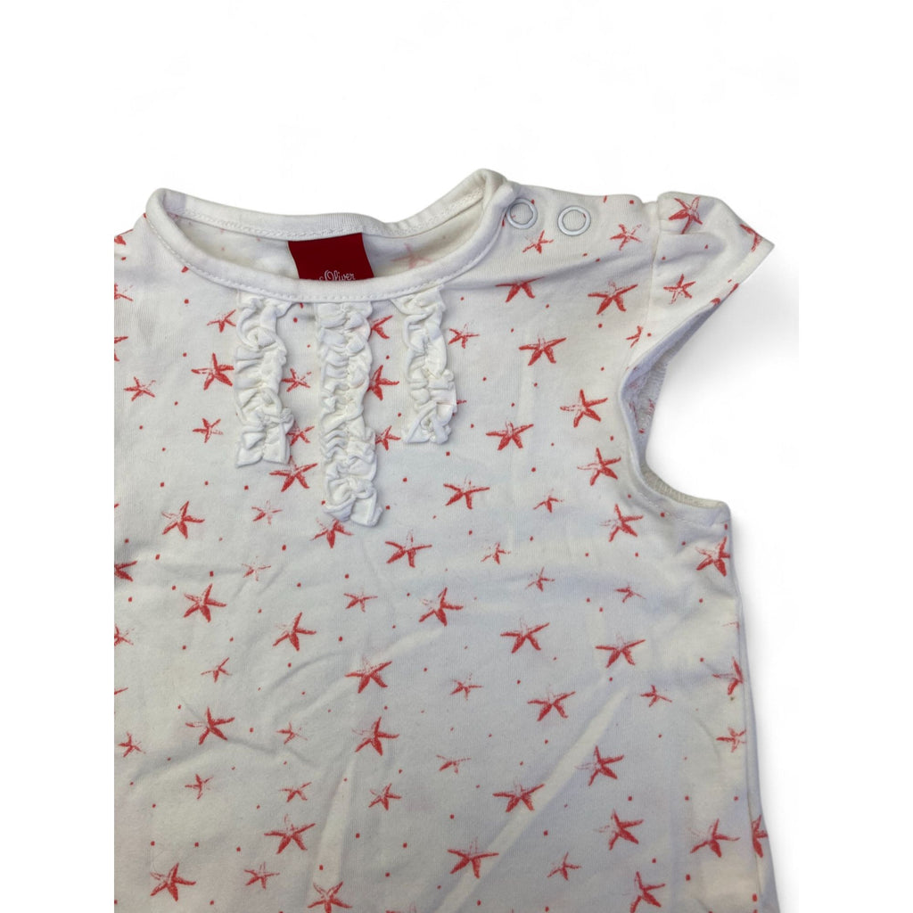 3M White & Red Shell & Starfish Top - S.Oliver