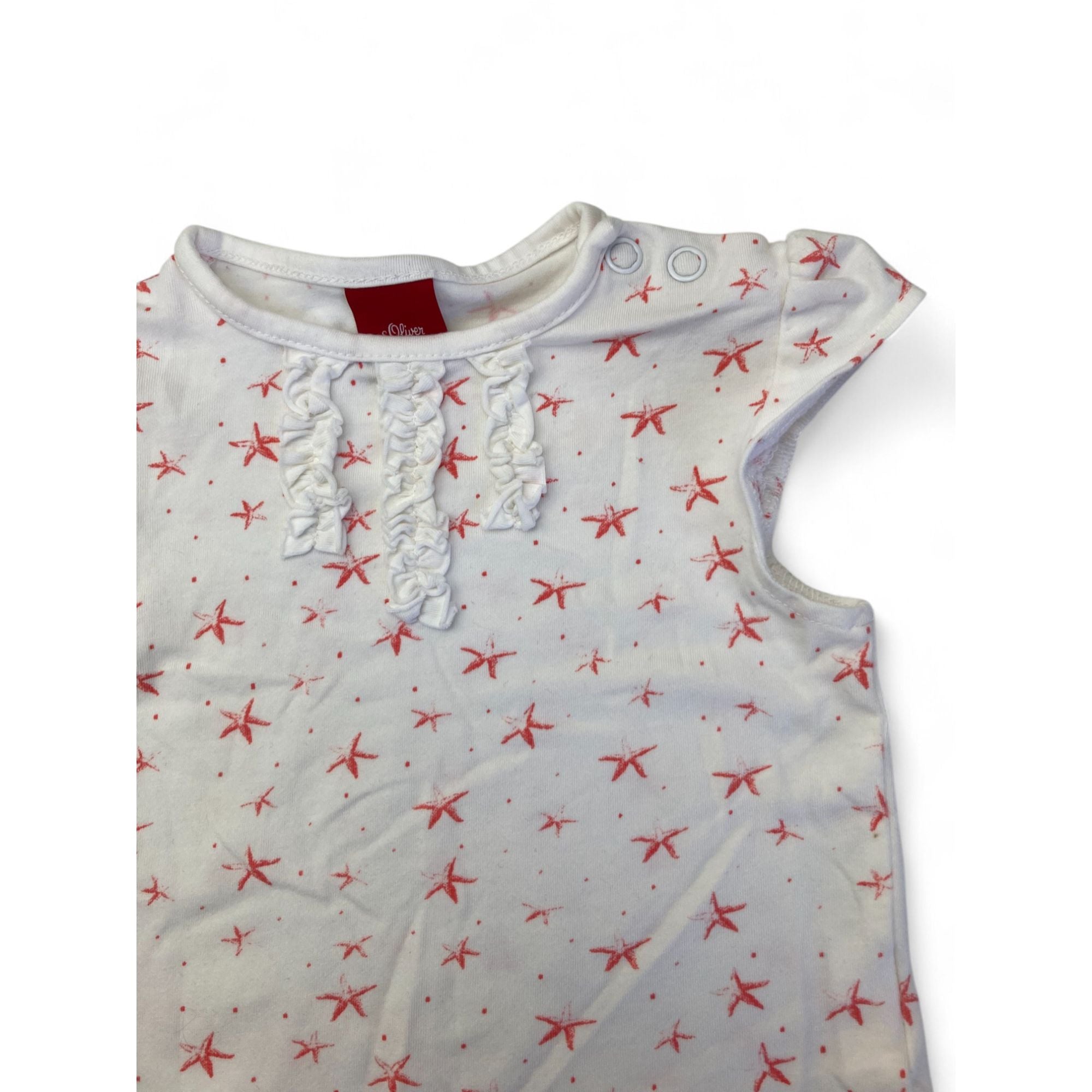 3M White & Red Shell & Starfish Top - S.Oliver