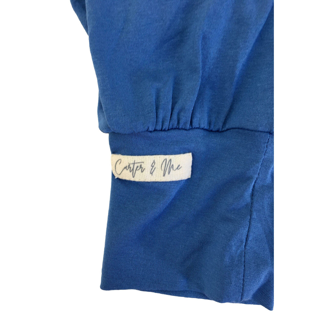 Size L - Dusty Blue Maternity Lounge Pants - Carter & Me