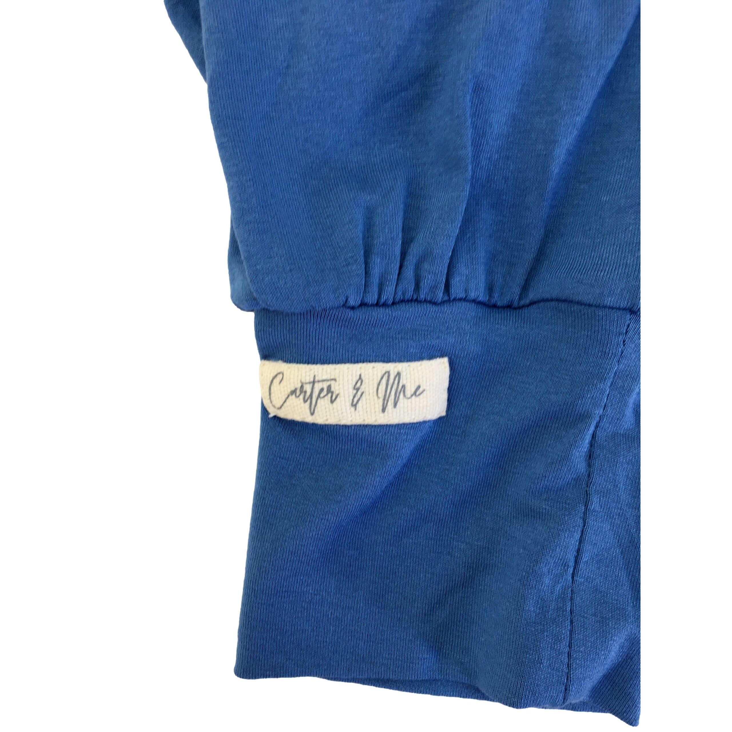Size L - Dusty Blue Maternity Lounge Pants - Carter & Me