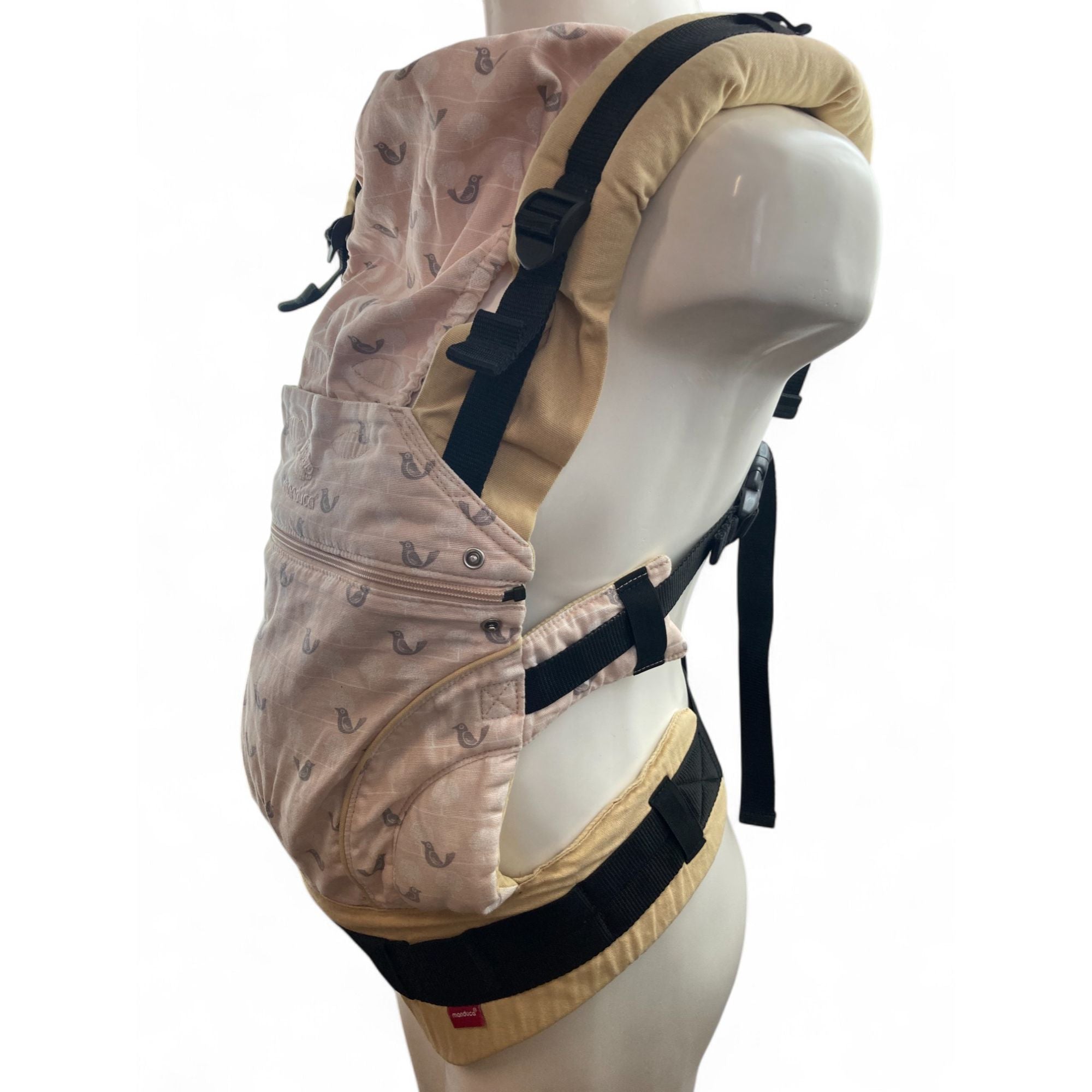 Light Pink & Beige XT Zipin Baby Carrier - Manduca
