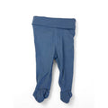 UK 1-2M Dusty Blue Cotton Footed Organic Cotton Leggings - H&M