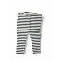 3-6M Cream & Green Ribbed Stripe Organic Cotton Leggings - Cotton On