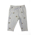 3-6M White Animal Sailboat Print Cotton Leggings - The Little White Company