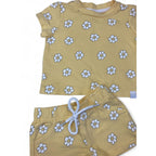 3-6M Yellow Daisy T Shirt & Shorts - OneTwoThree