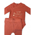 3-6M Coral Side Snap Bodysuit & Leggings - Woolworths