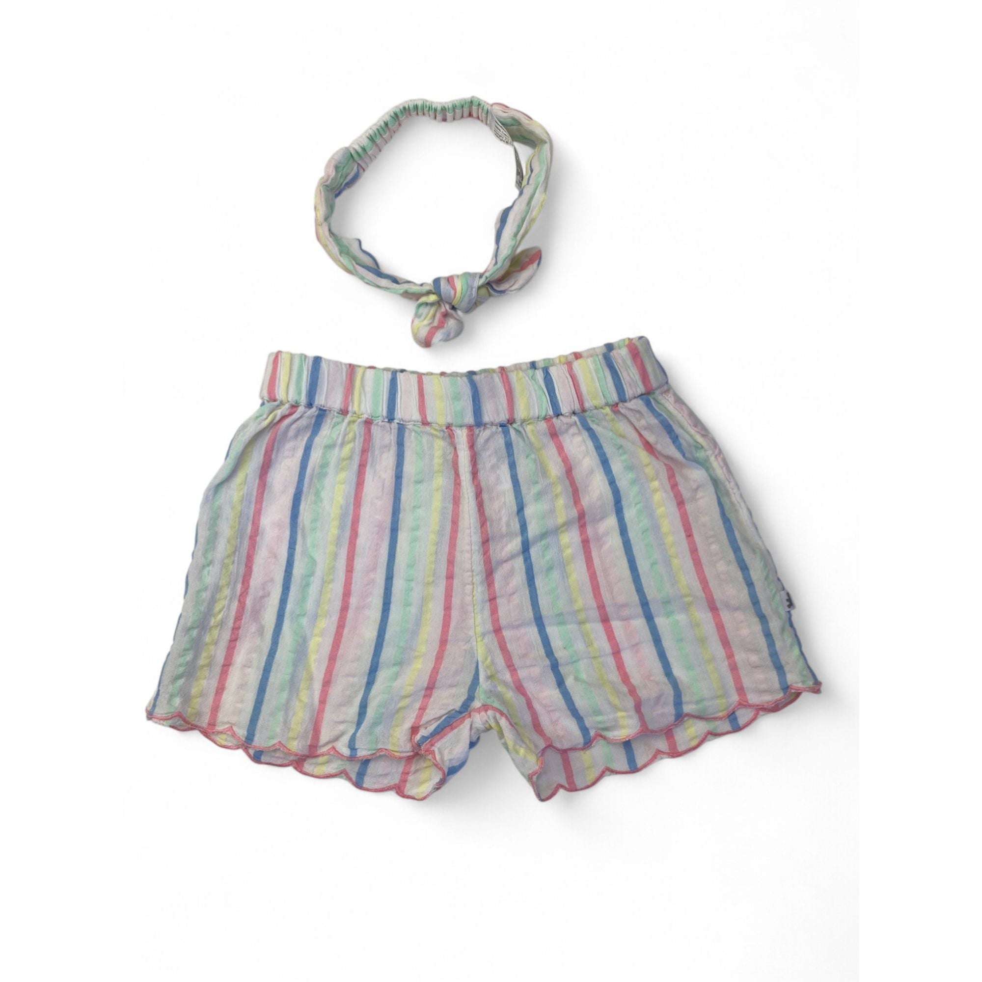 6-12M White Pastel Shorts & Headband - Woolworths