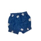 6-12M Dark Blue Denim Dotted Bloomer Shorts - Woolworths