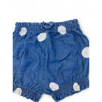 6-12M Dark Blue Denim Dotted Bloomer Shorts - Woolworths
