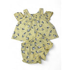 6-12M Light Yellow Floral Print Top & Shorts - Ackermans
