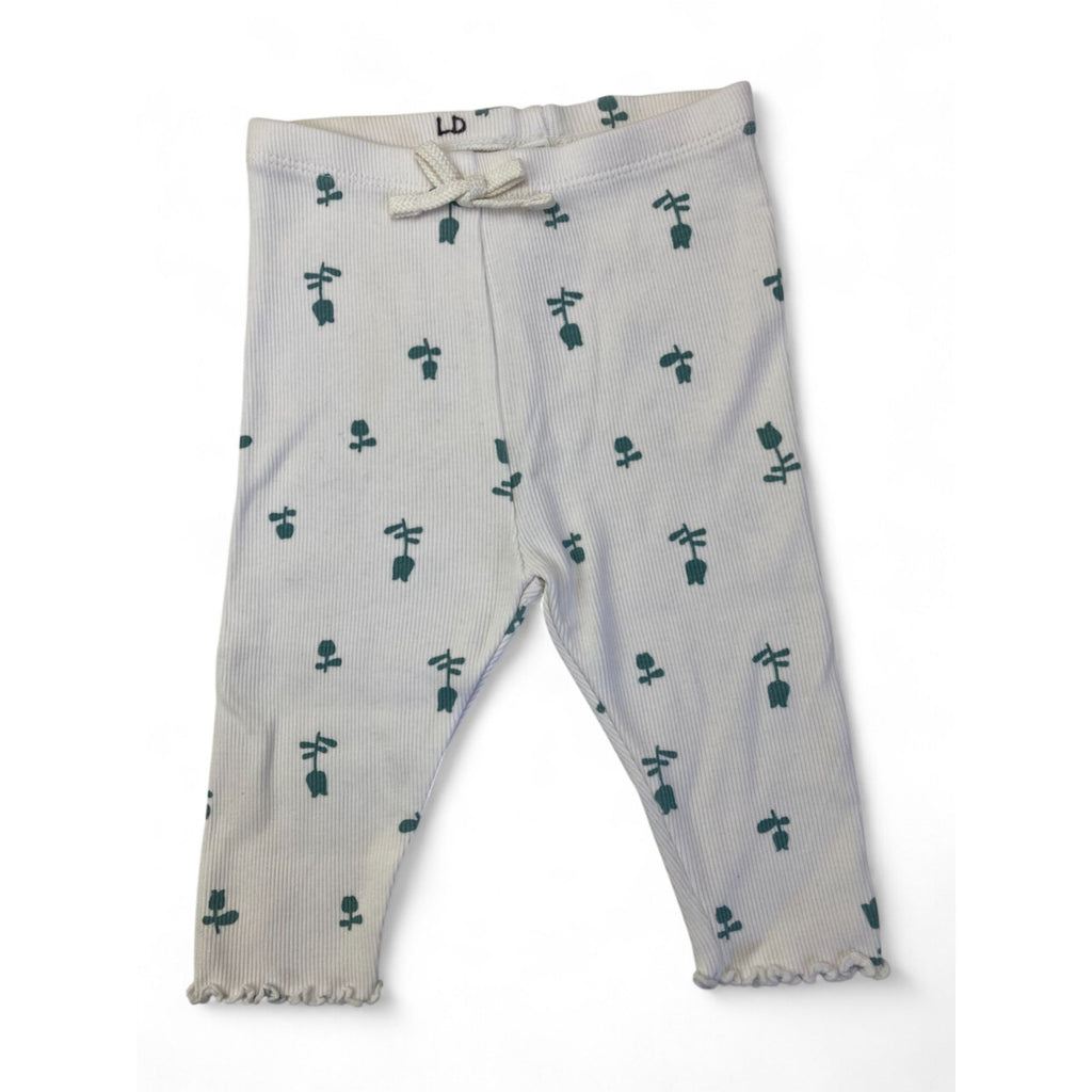 3-6M Cream & Teal Ribbed Tulip Leggings - Woolworths