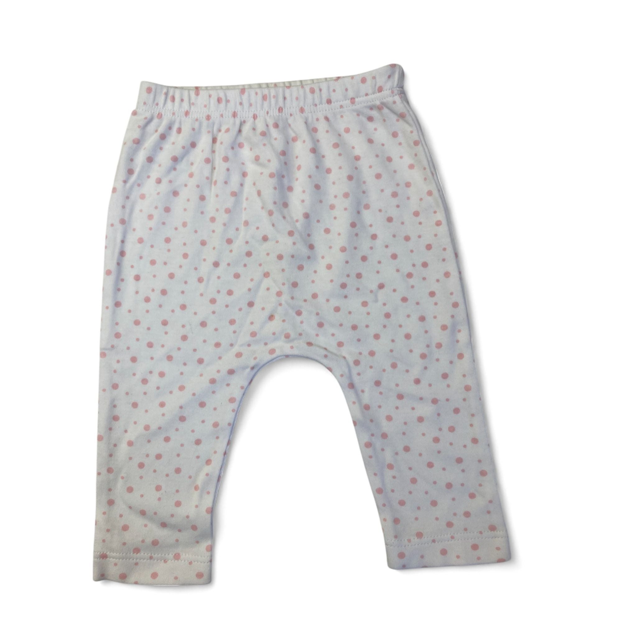 3-6M White & Light Pink Leggings - Woolworths