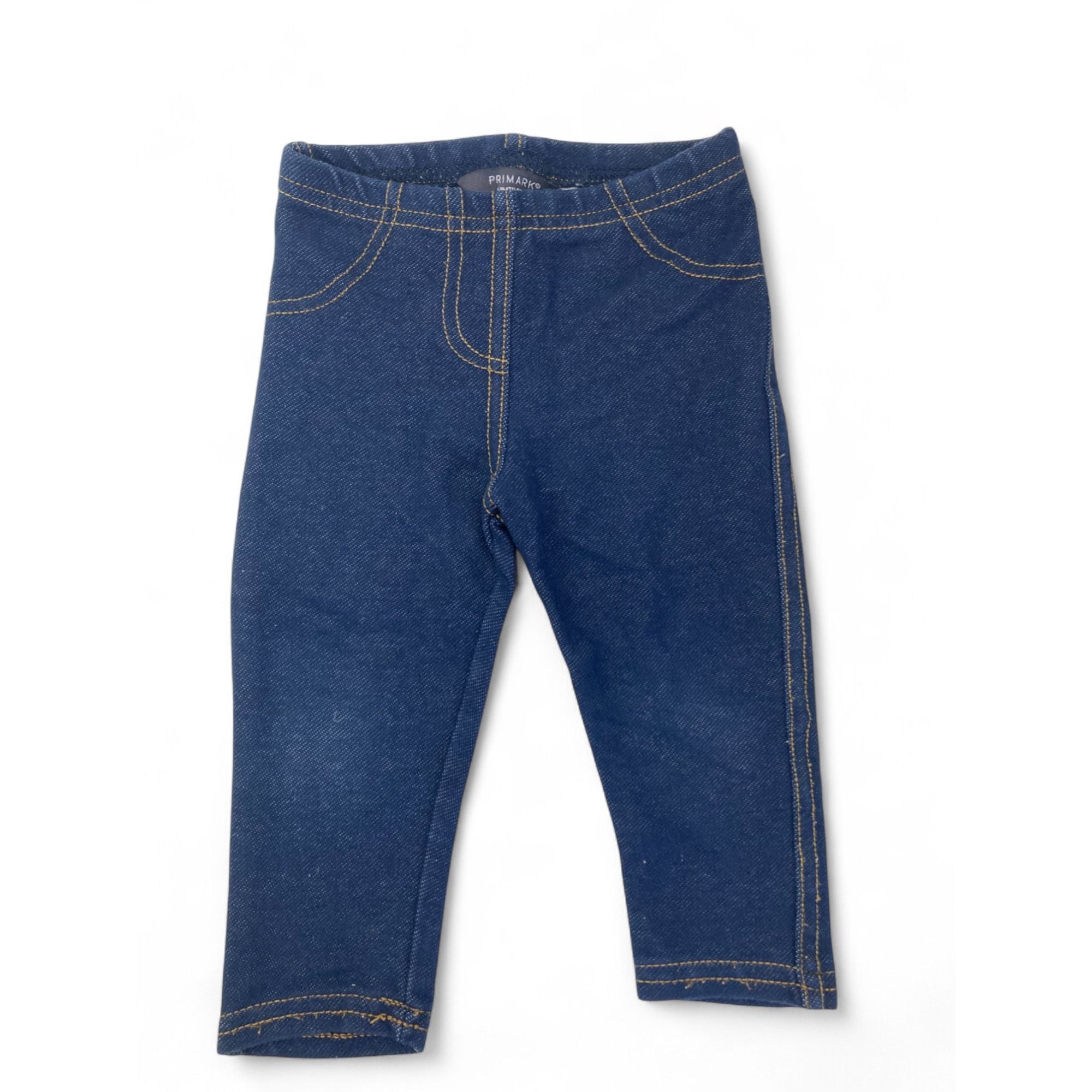 6-9M Dark Blue Denim Look Jeggings - Primark