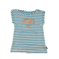 6M Aqua & White Terry Cotton Stripe Tunic Top - Imps & Elfs