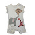 3-6M Cream Animal Batwing Romper - Woolworths