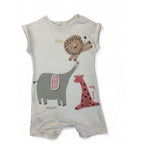 3-6M Cream Animal Batwing Romper - Woolworths