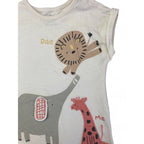 3-6M Cream Animal Batwing Romper - Woolworths