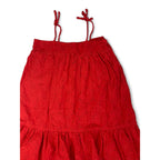 6Y Red Cotton Anglaise Strappy Dress - Cotton On