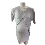 Small - Light Grey Maternity & Nursing Top - Aneenhenze