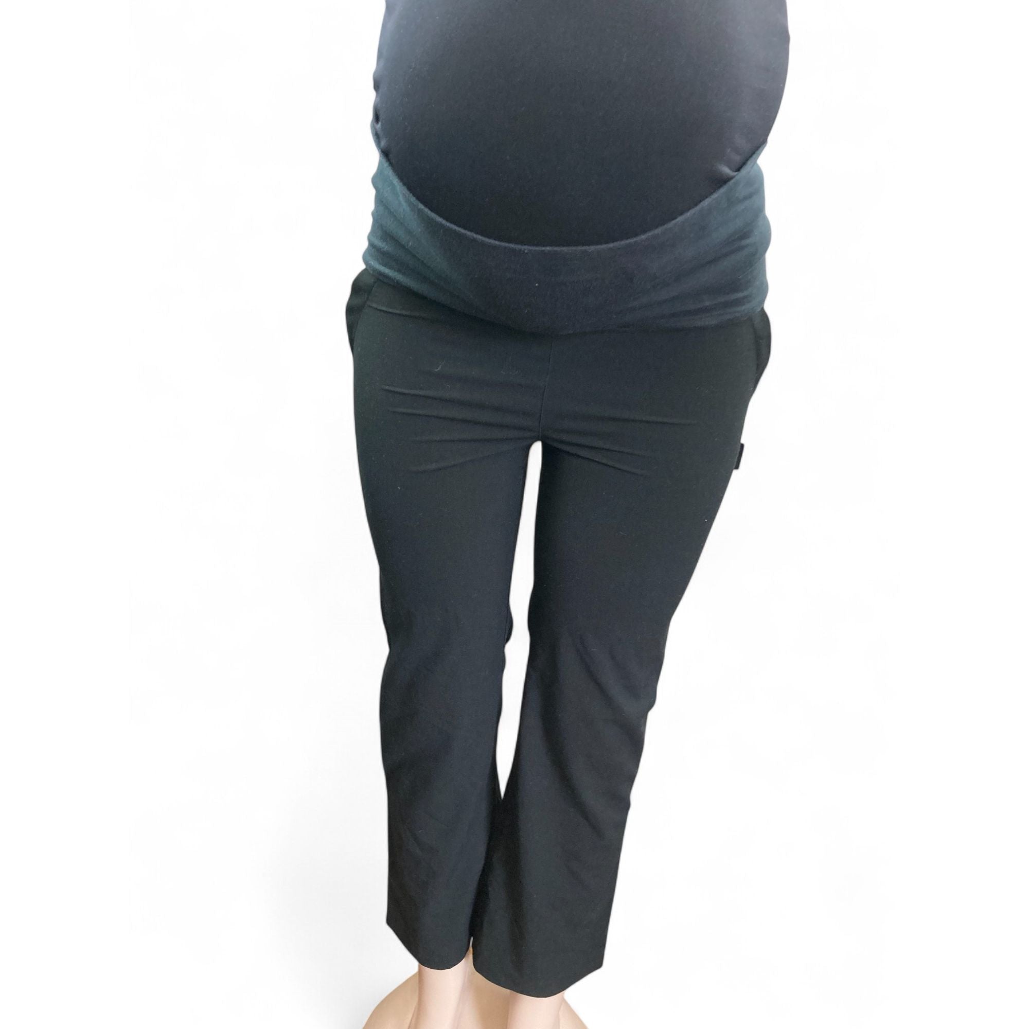 Size 30 - Black Maternity Work Pants - Cherry Melon