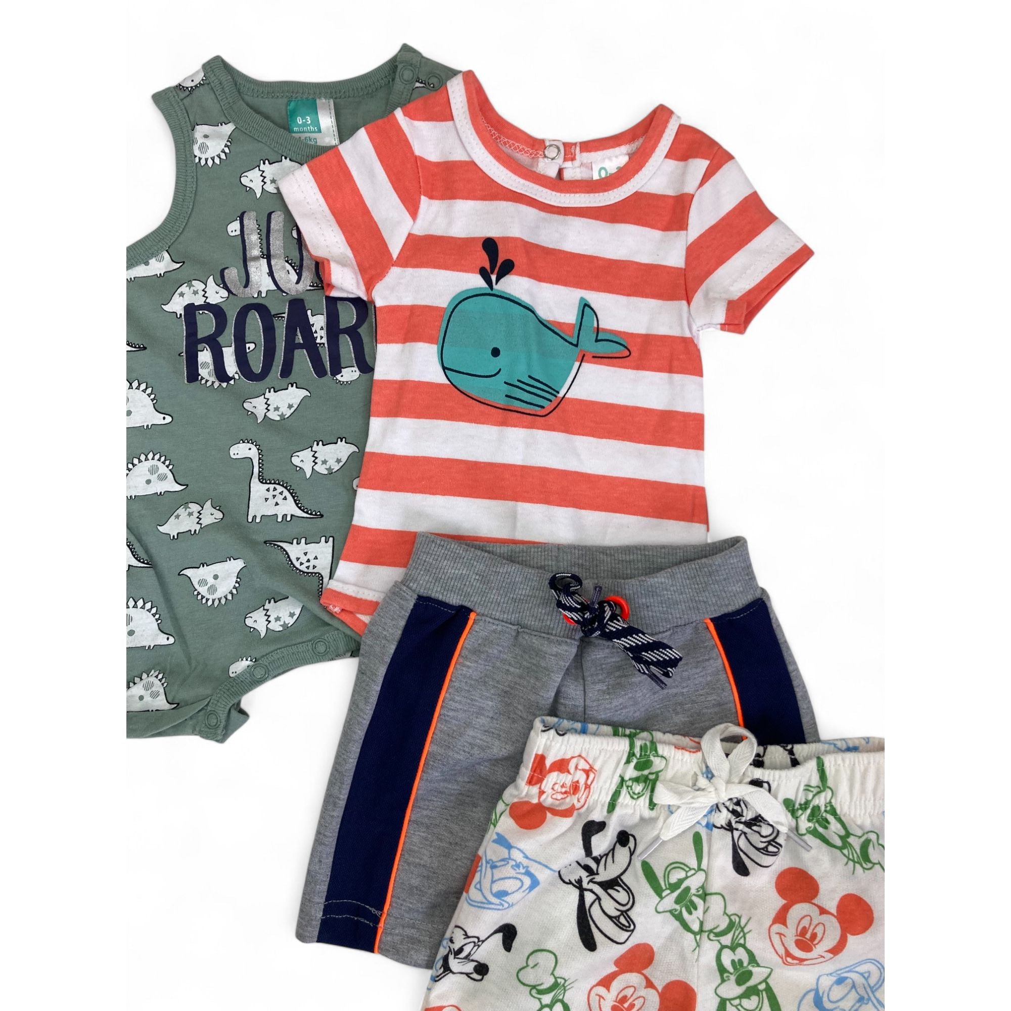 0-3M Mint Romper, Shorts, T Shirt - Ackermans, Jet, Cuddlesome
