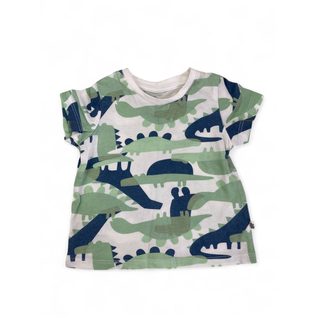 3-6M Cream, Green & Blue Dino T Shirt - Woolworths