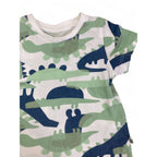 3-6M Cream, Green & Blue Dino T Shirt - Woolworths