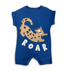 1-3M Blue Cheetah "Roar" Batwing Romper - Woolworths